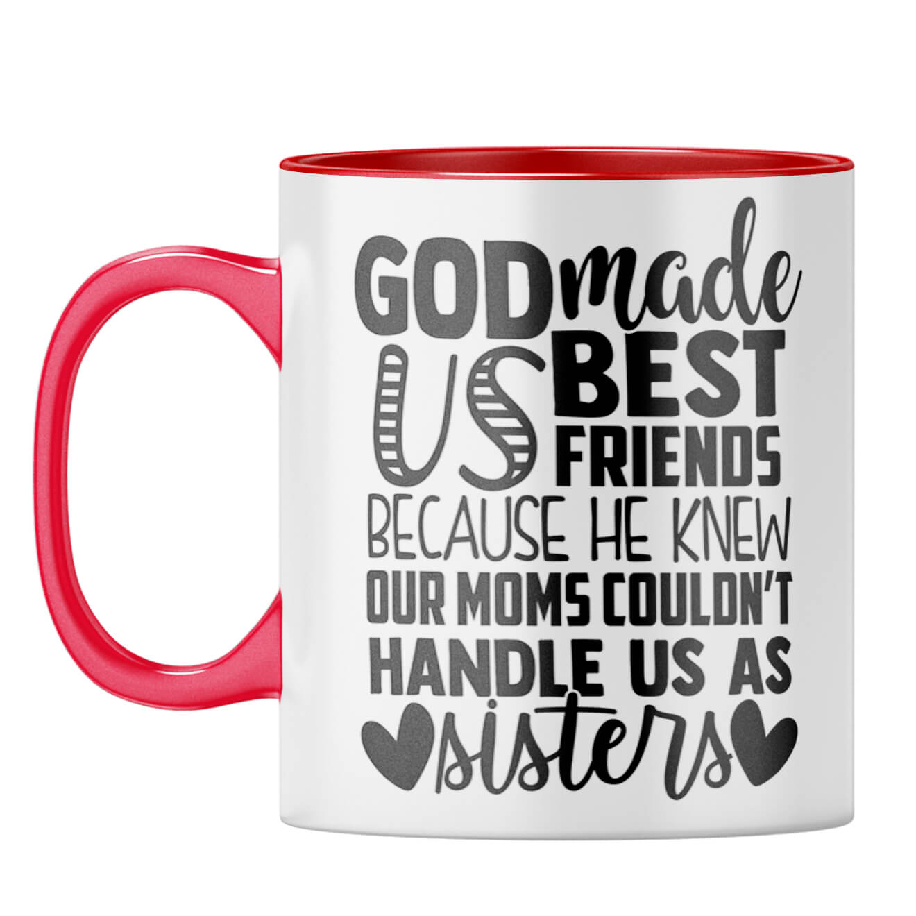 God Made Us Best Friends Coffee Mug Red
