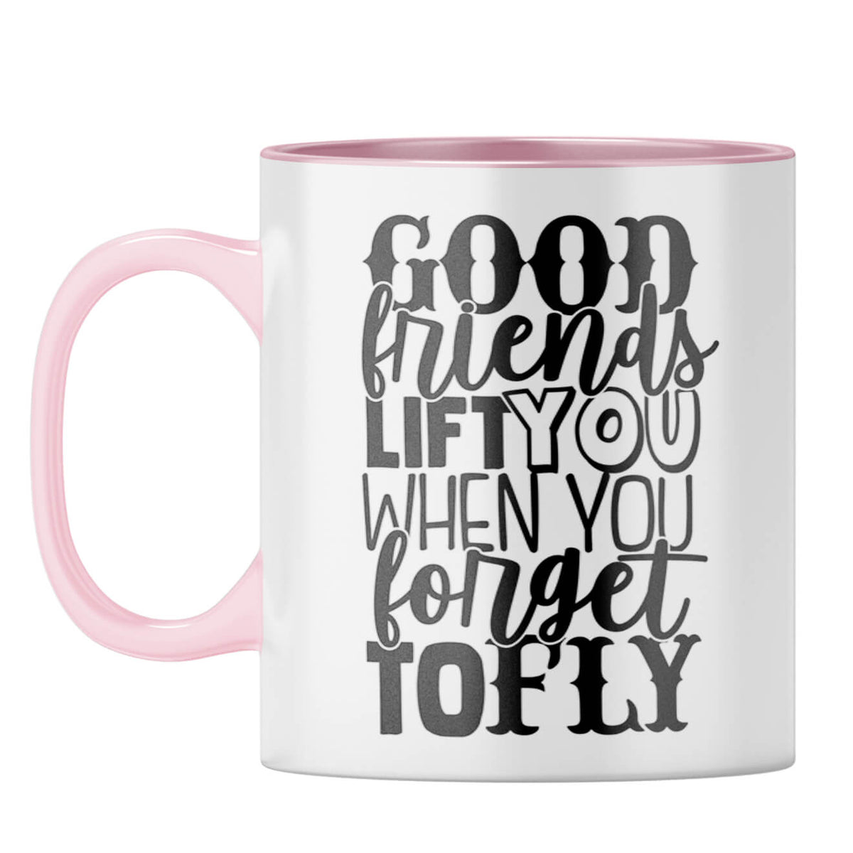 Good Friends Life You Coffee Mug Pink