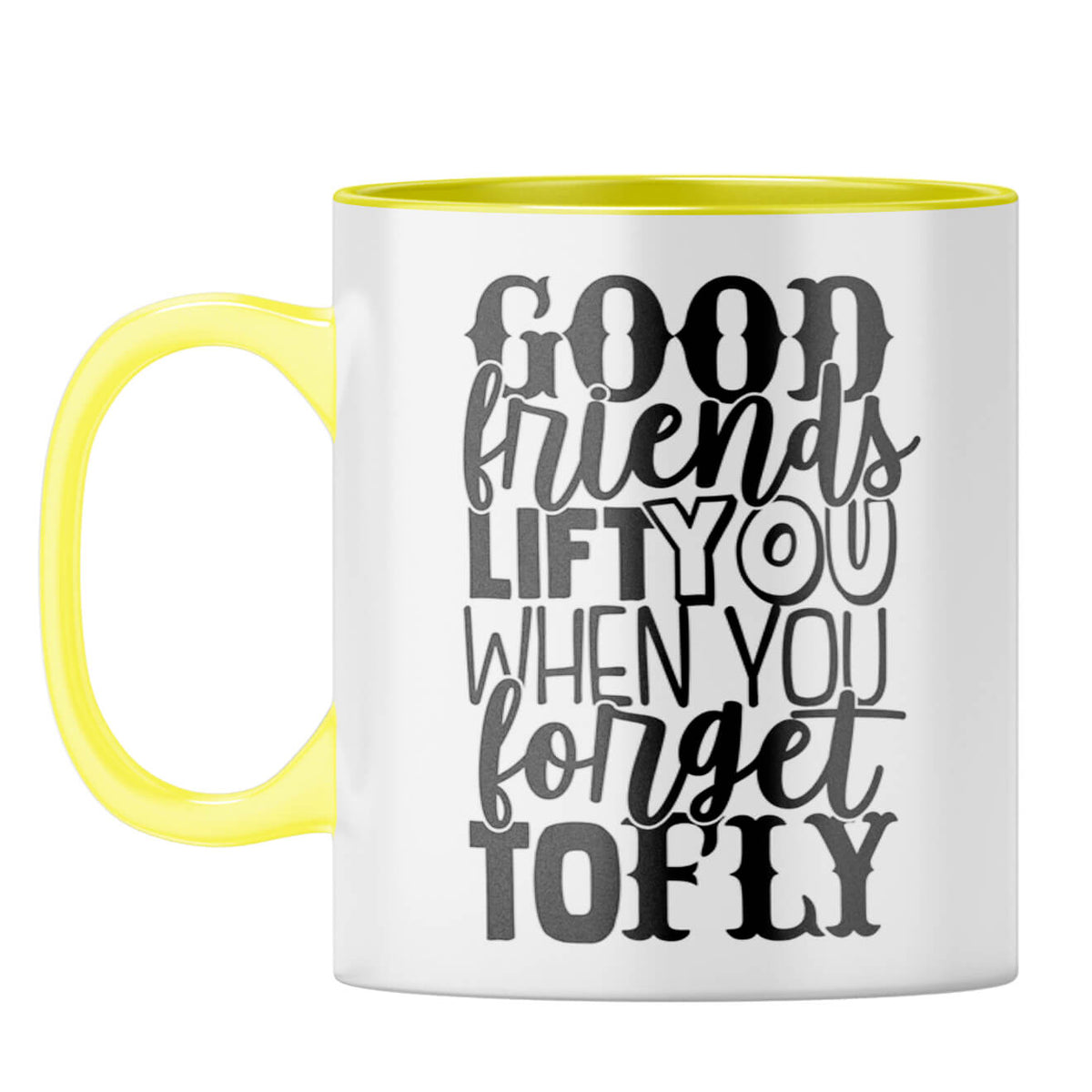 Good Friends Life You Coffee Mug Yellow
