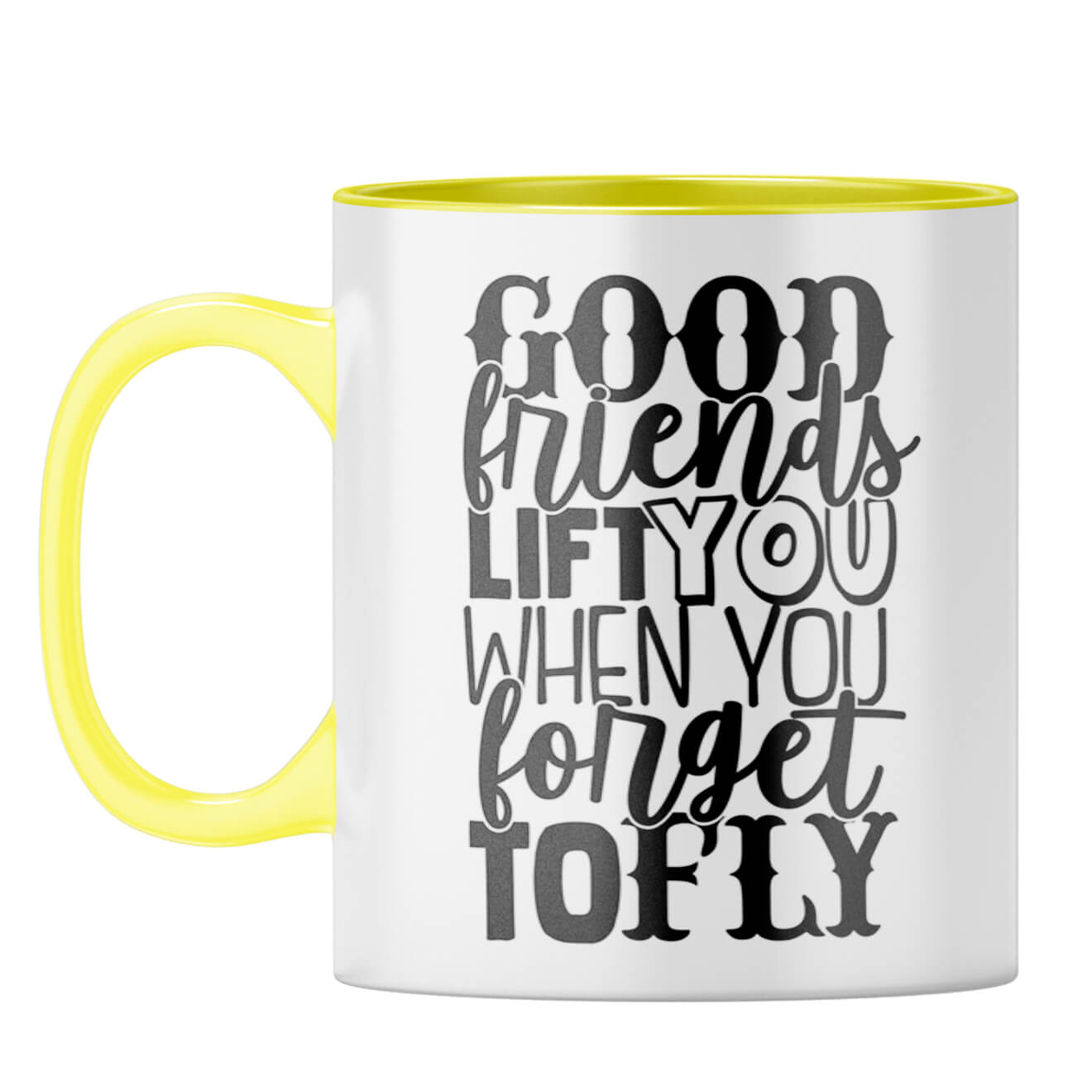 Good Friends Life You Coffee Mug Yellow