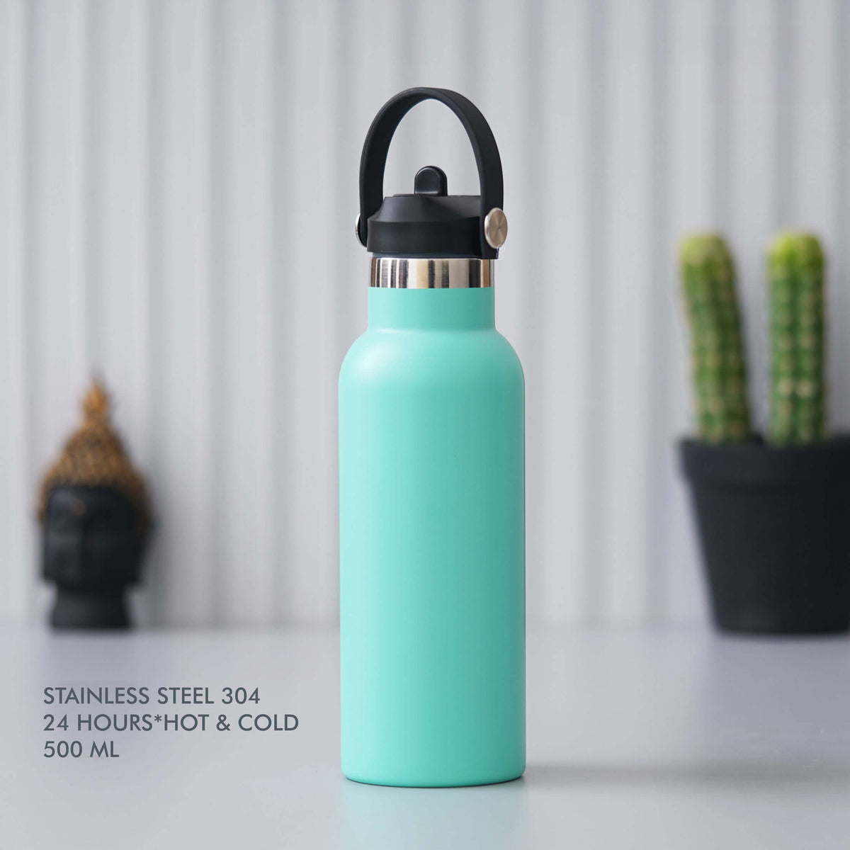 Green Stainless Steel Bottle - Ideal for Travel