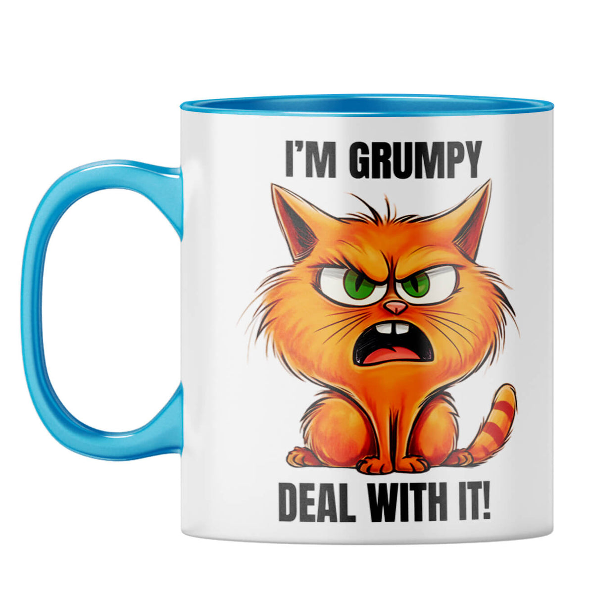 Grumpy Coffee Mug Light Blue