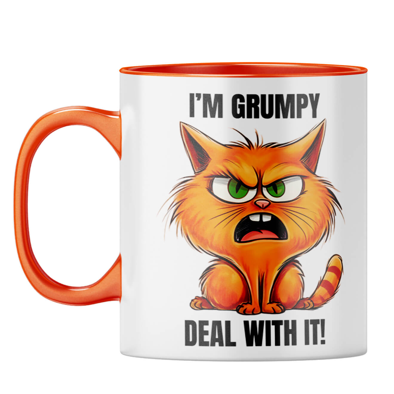 Grumpy Coffee Mug Orange