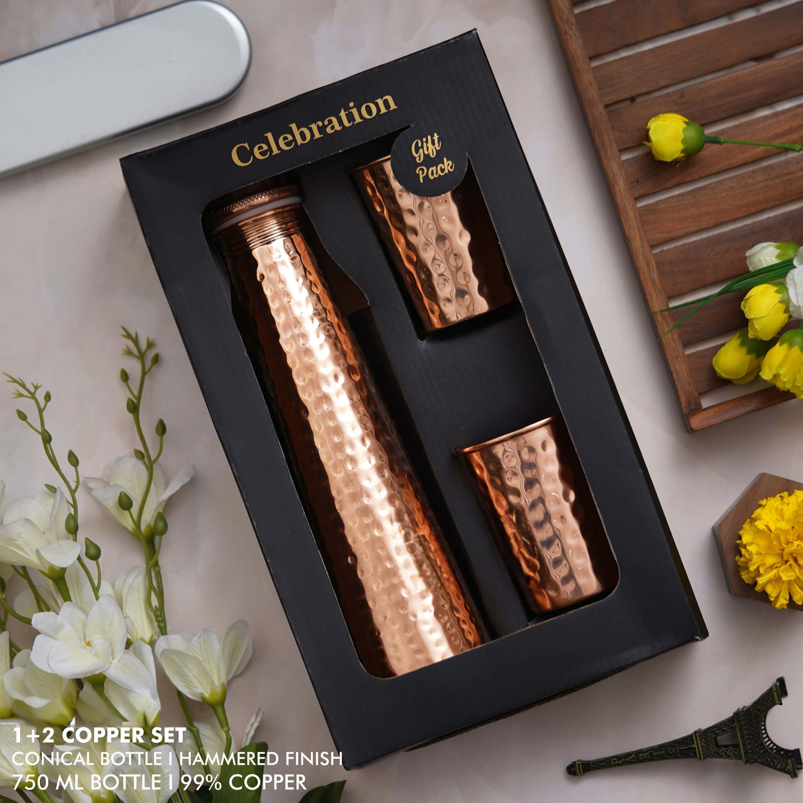 Handcrafted Hammered Copper Gift Set - Perfect for Memorable Gifts
