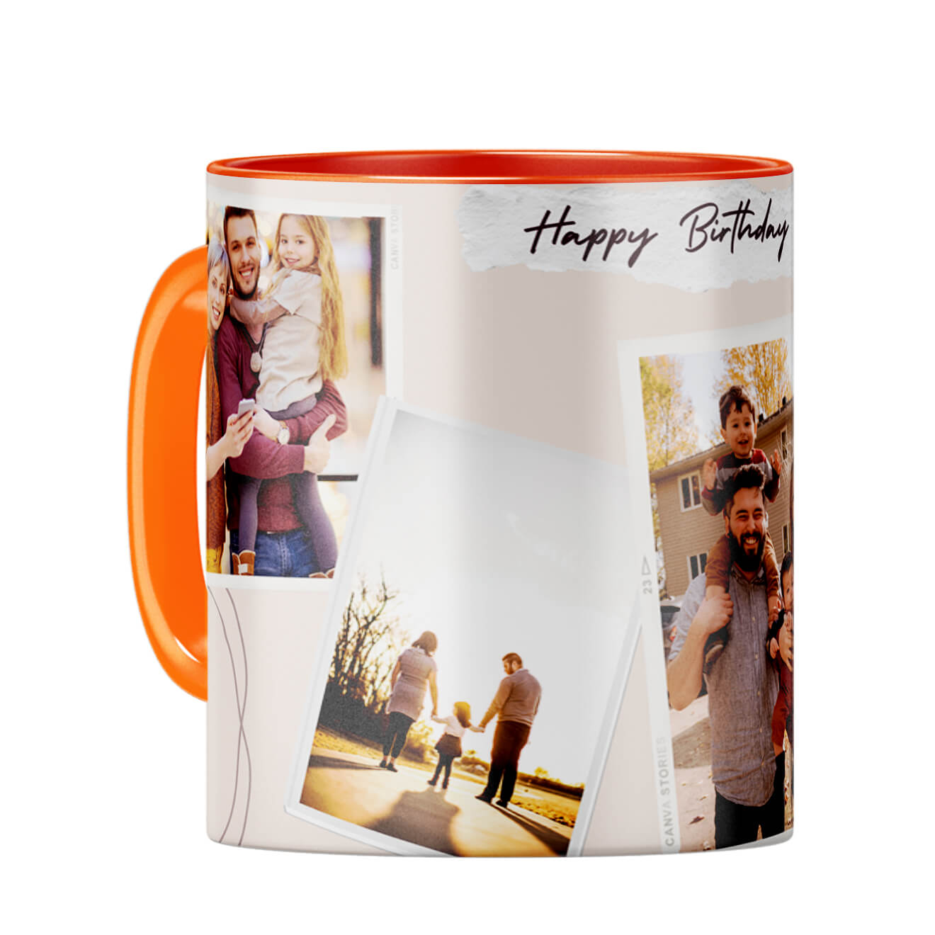 Happy Birthday Dear Coffee Mug Orange