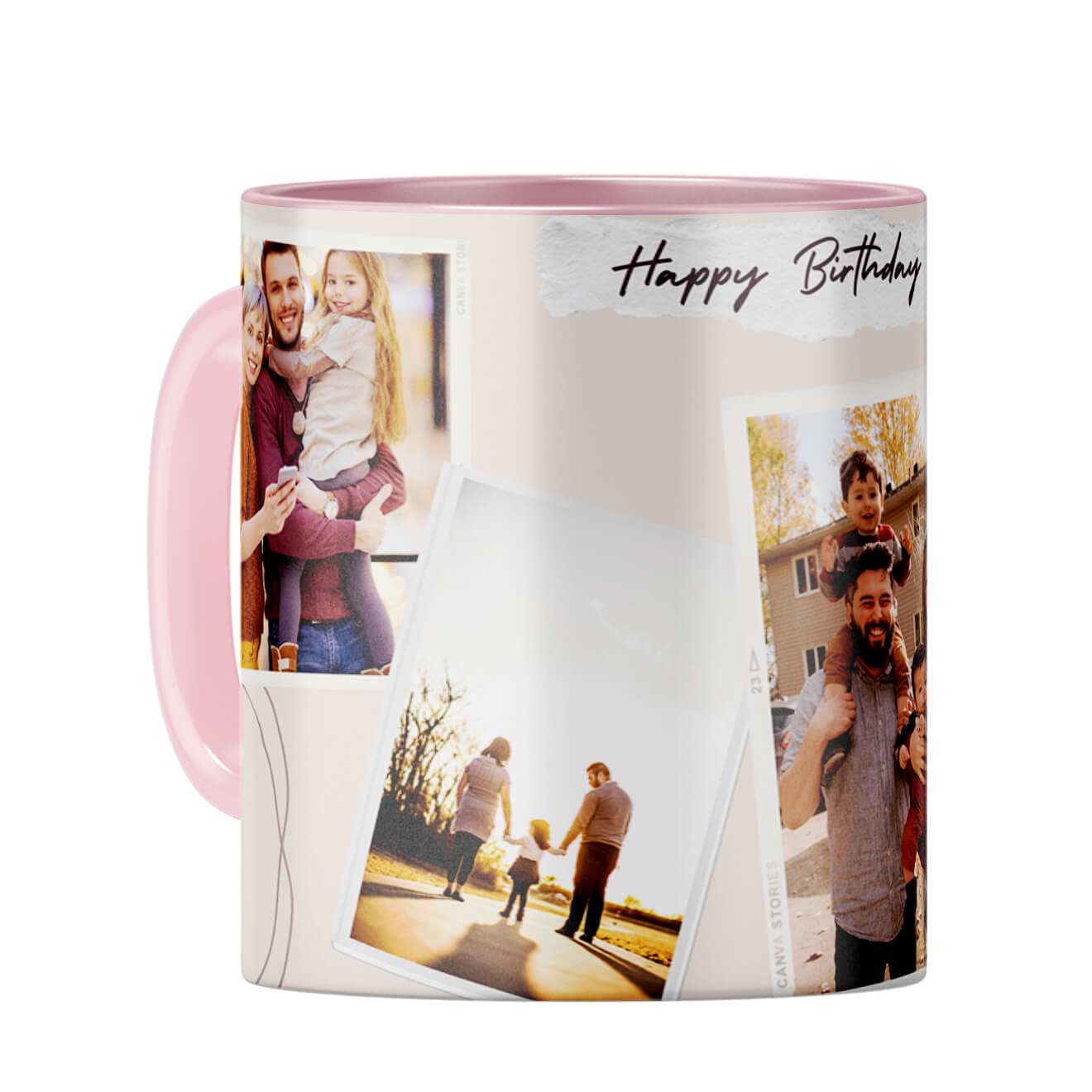 Happy Birthday Dear Coffee Mug Pink