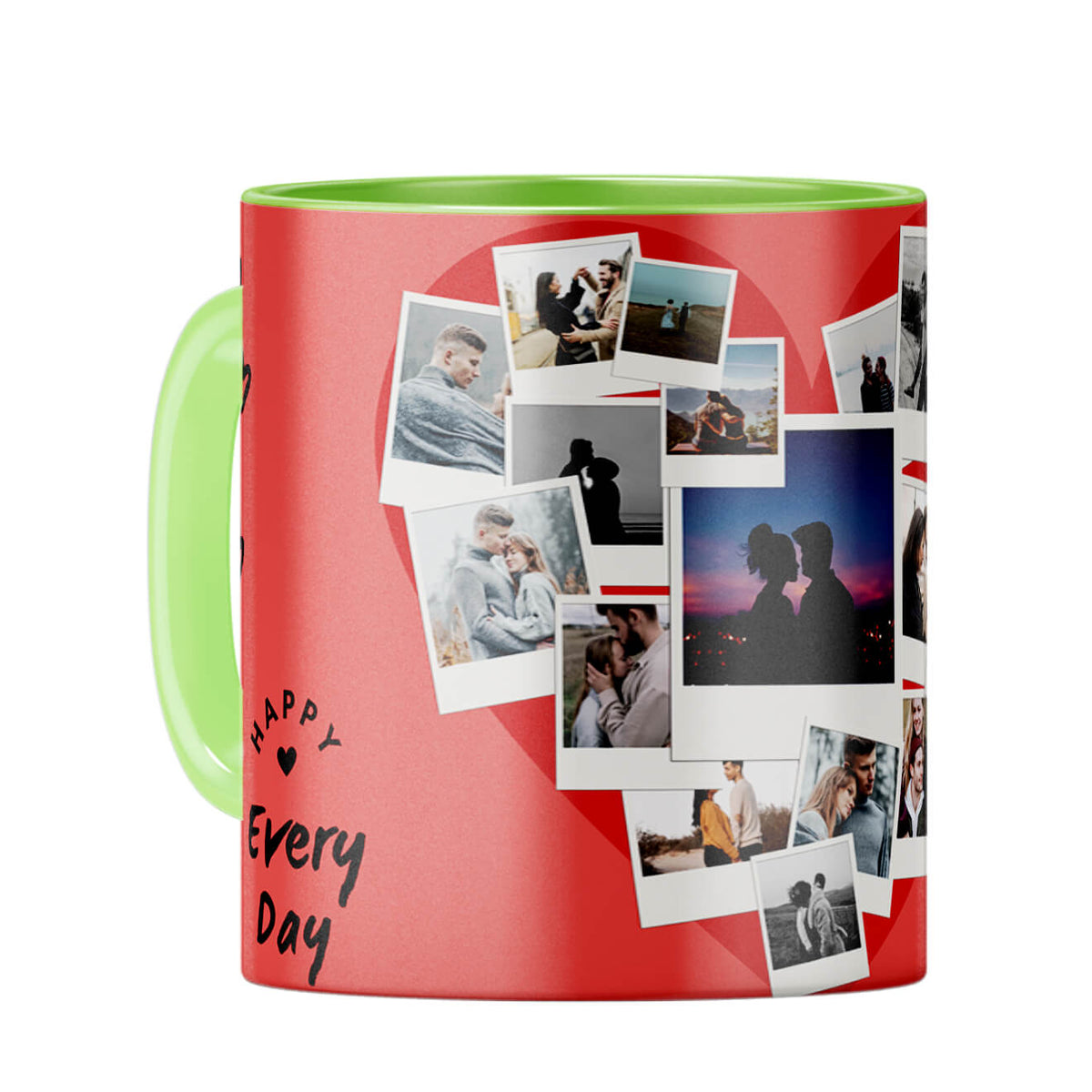 Happy Every Day Coffee Mug Light Green