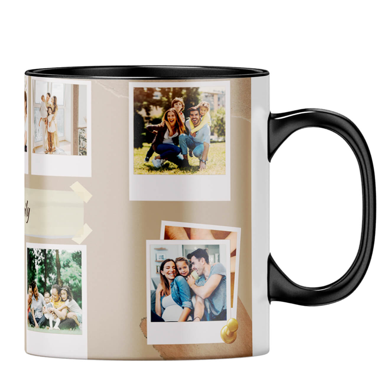 Happy Family Coffee MugB-Black