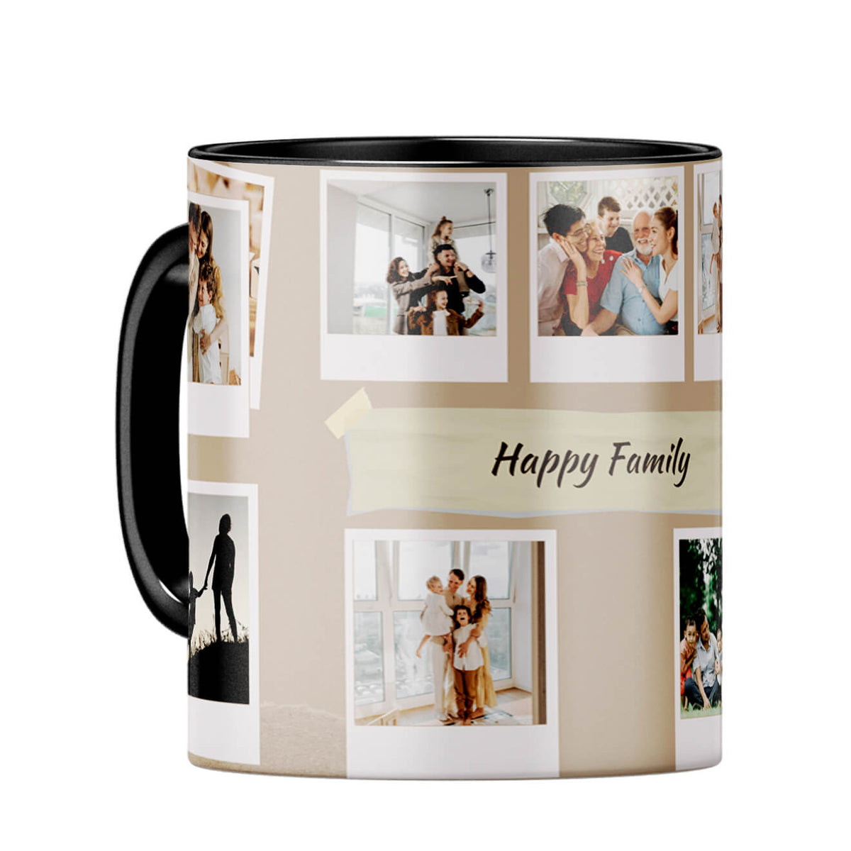 Happy Family Coffee Mug Black