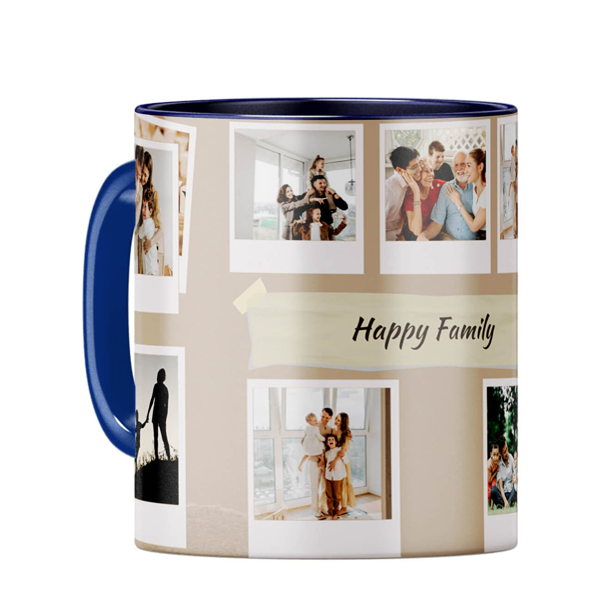 Happy Family Coffee Mug Dark Blue