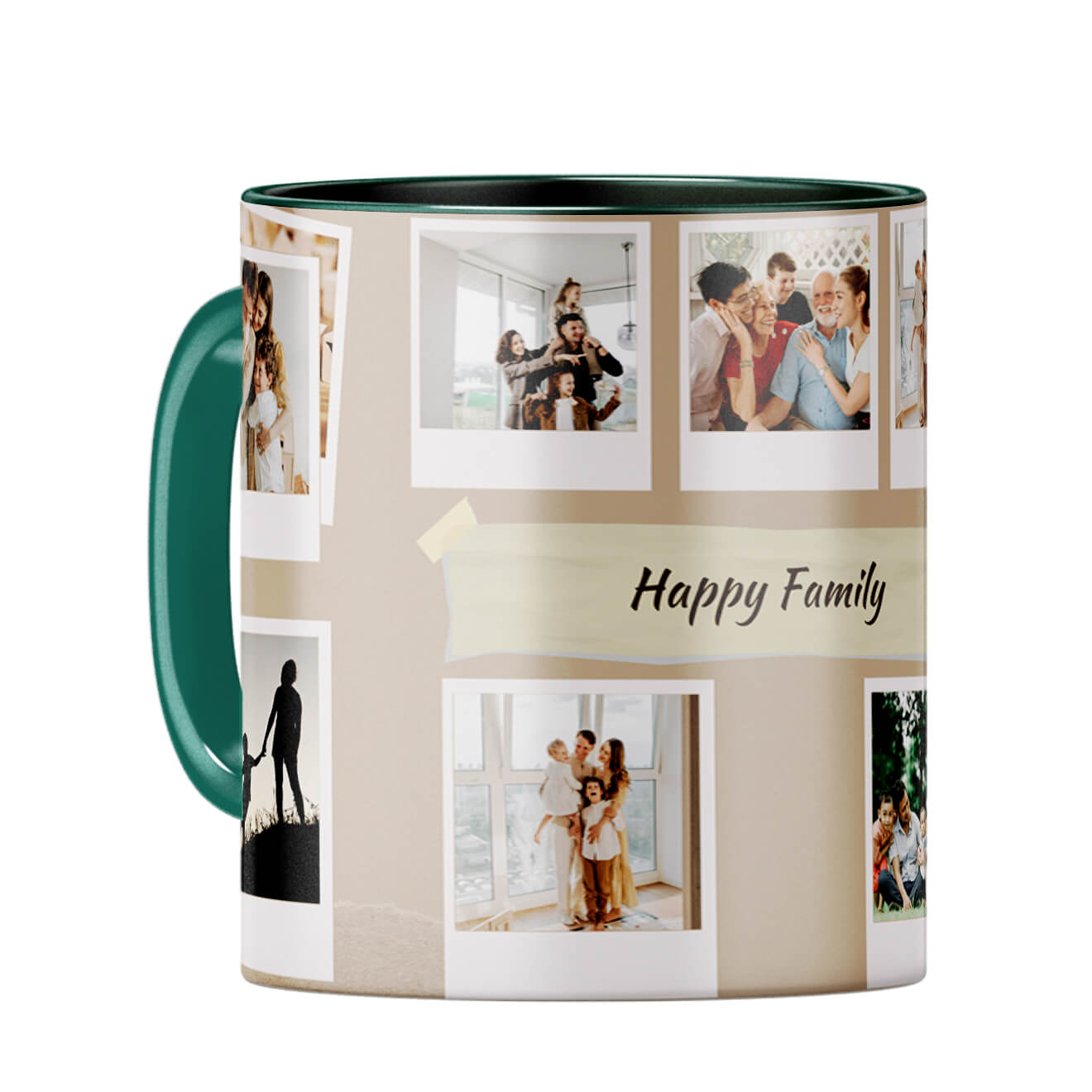 Happy Family Coffee Mug Dark Green