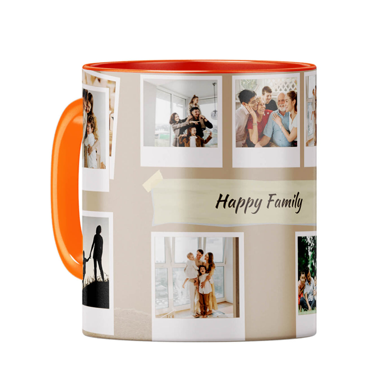 Happy Family Coffee Mug Orange