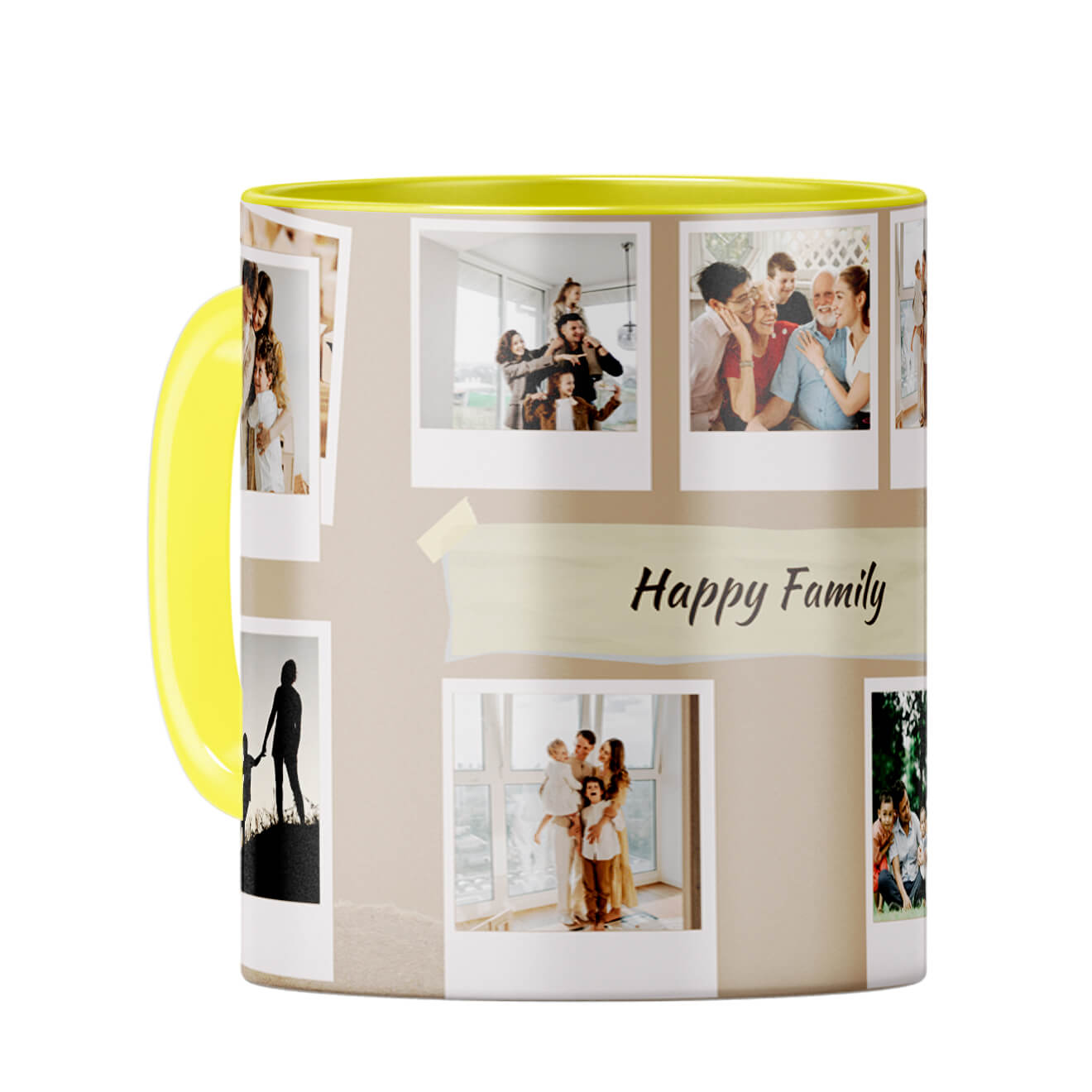 Happy Family Coffee Mug Yellow