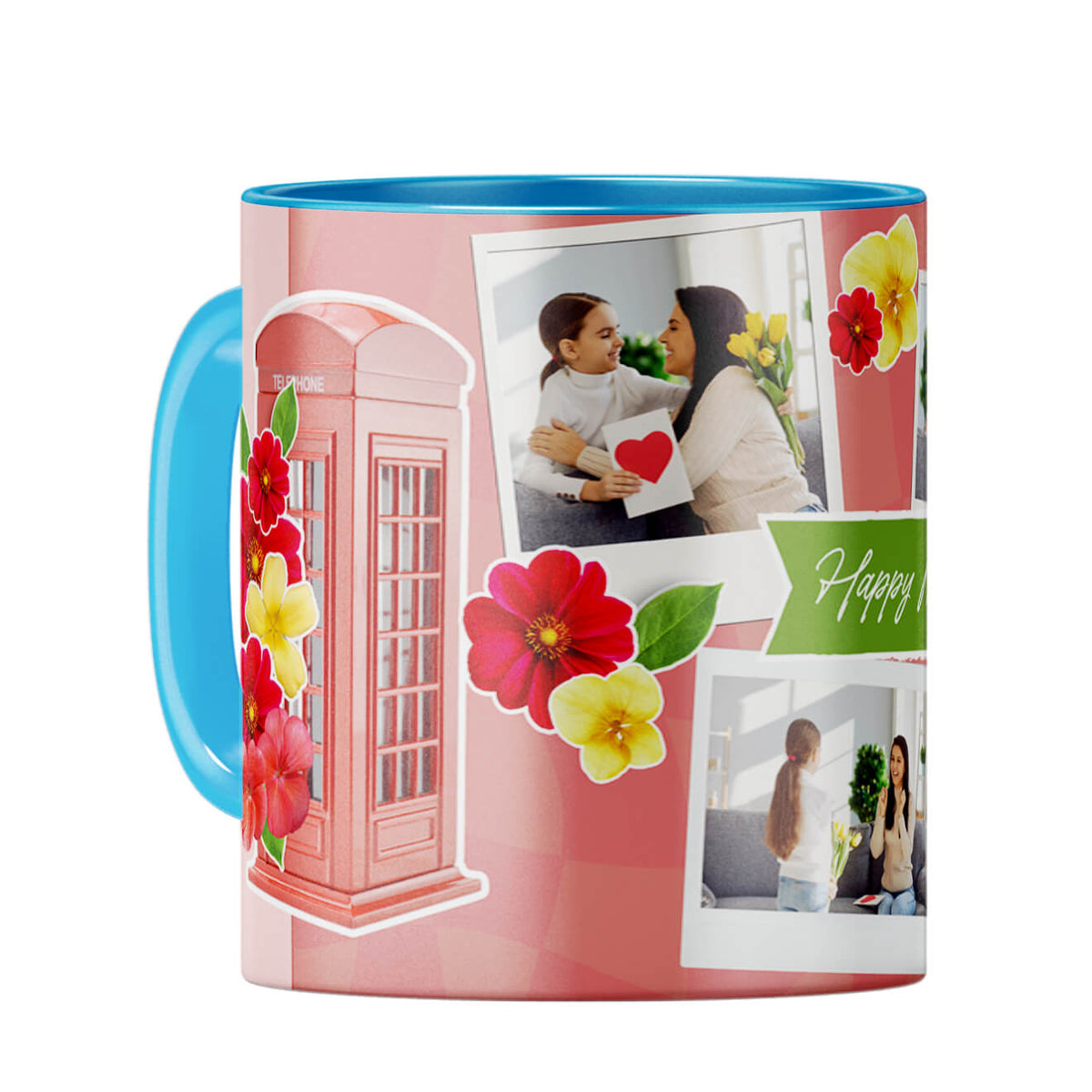Happy Mothers Day Coffee Mug Light Blue