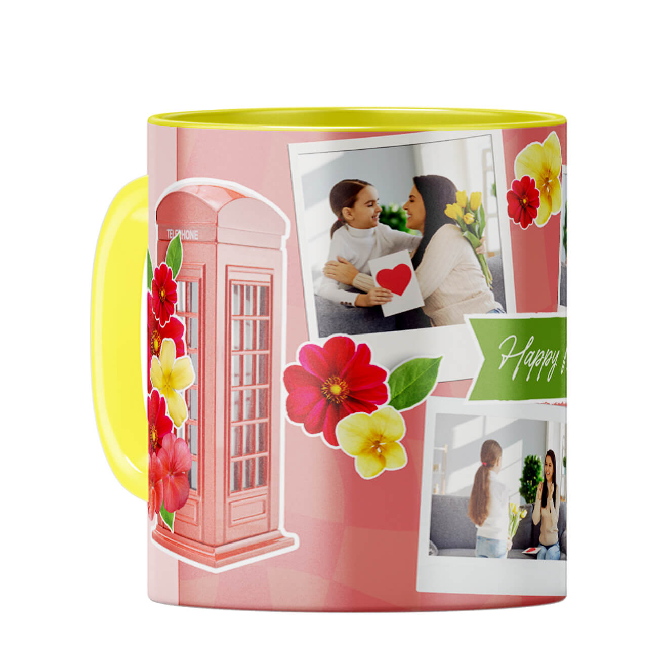Happy Mothers Day Coffee Mug Yellow