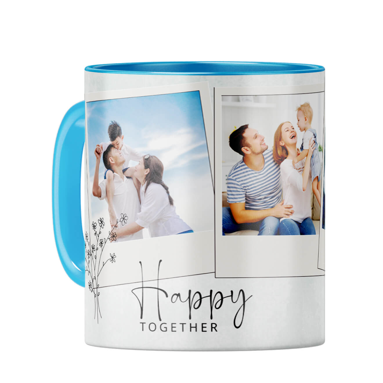 Happy Together Coffee Mug Light Blue