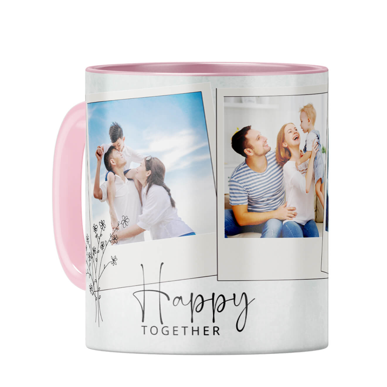 Happy Together Coffee Mug Pink