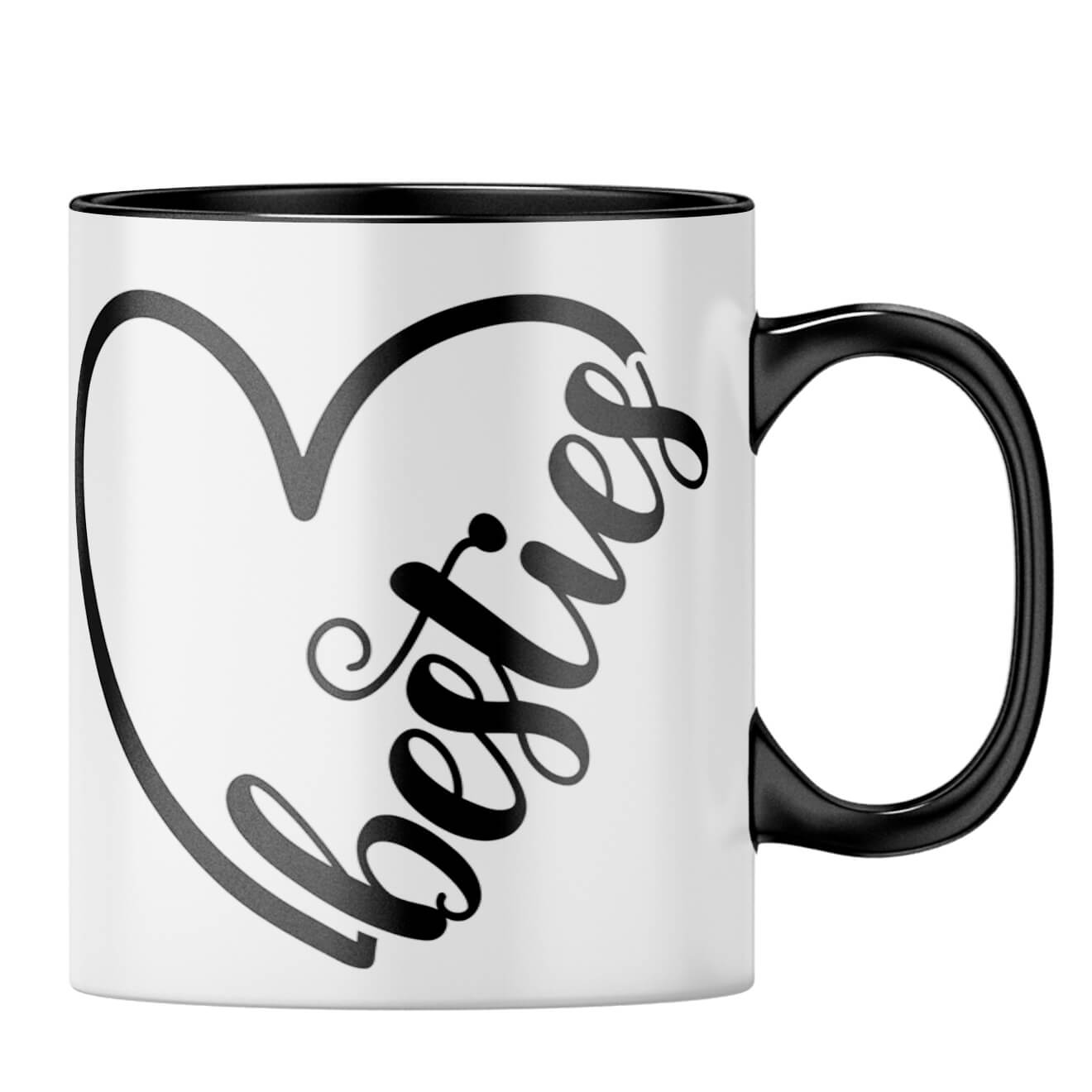 Heart Besties Coffee MugB-Black
