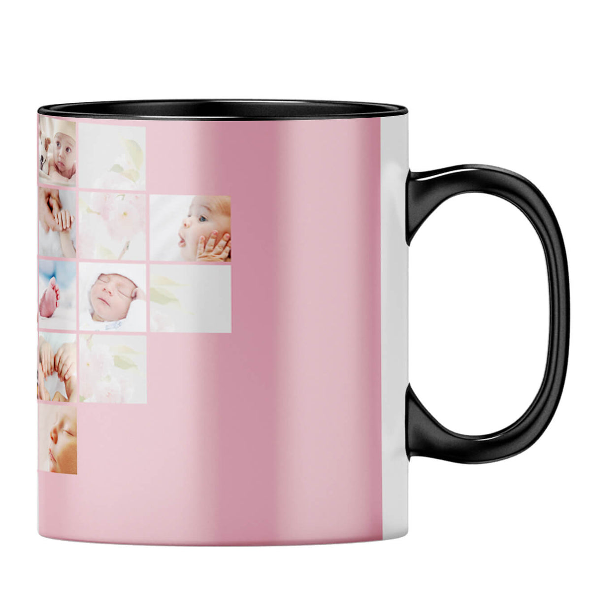 Heart Collage Coffee MugB-Black