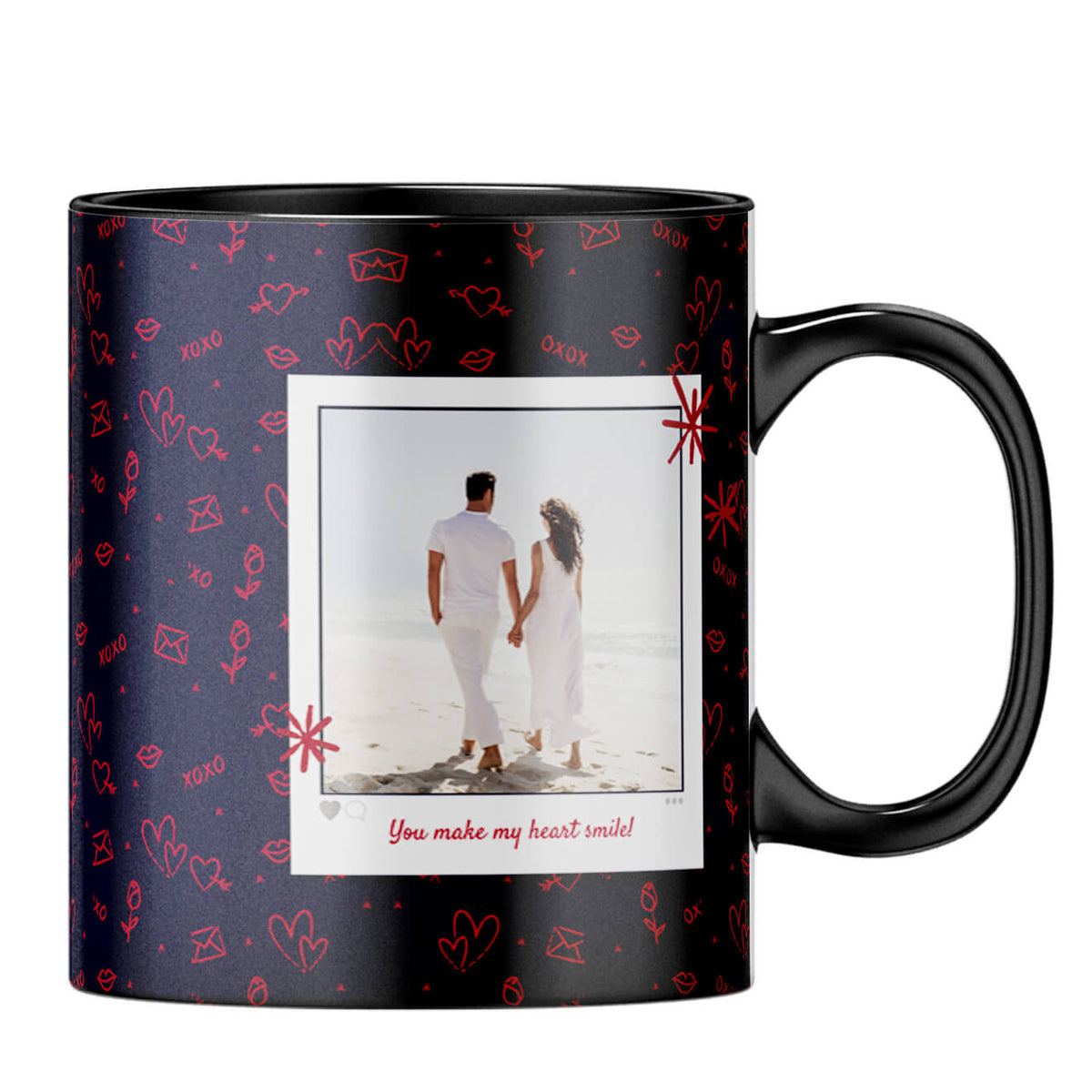 Heart Smiles Coffee MugB-Black