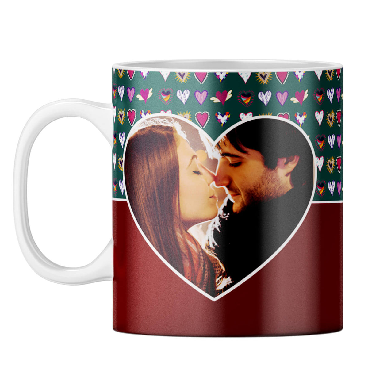 Hearts Photo Coffee Mug White