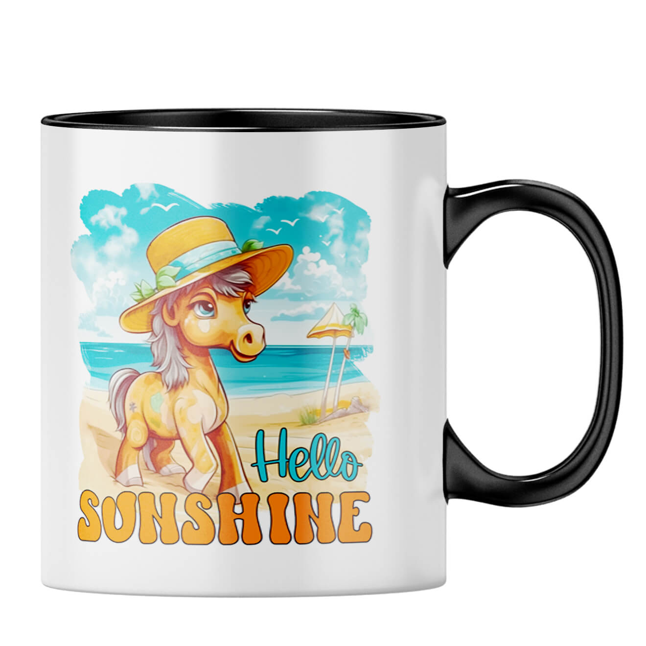 Hello Sunshine Coffee MugB-Black