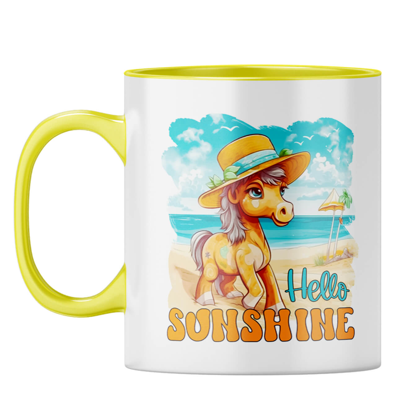 Hello Sunshine Coffee Mug Yellow