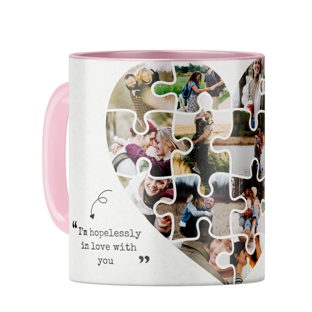 Hopelessly in Love Coffee Mug Pink