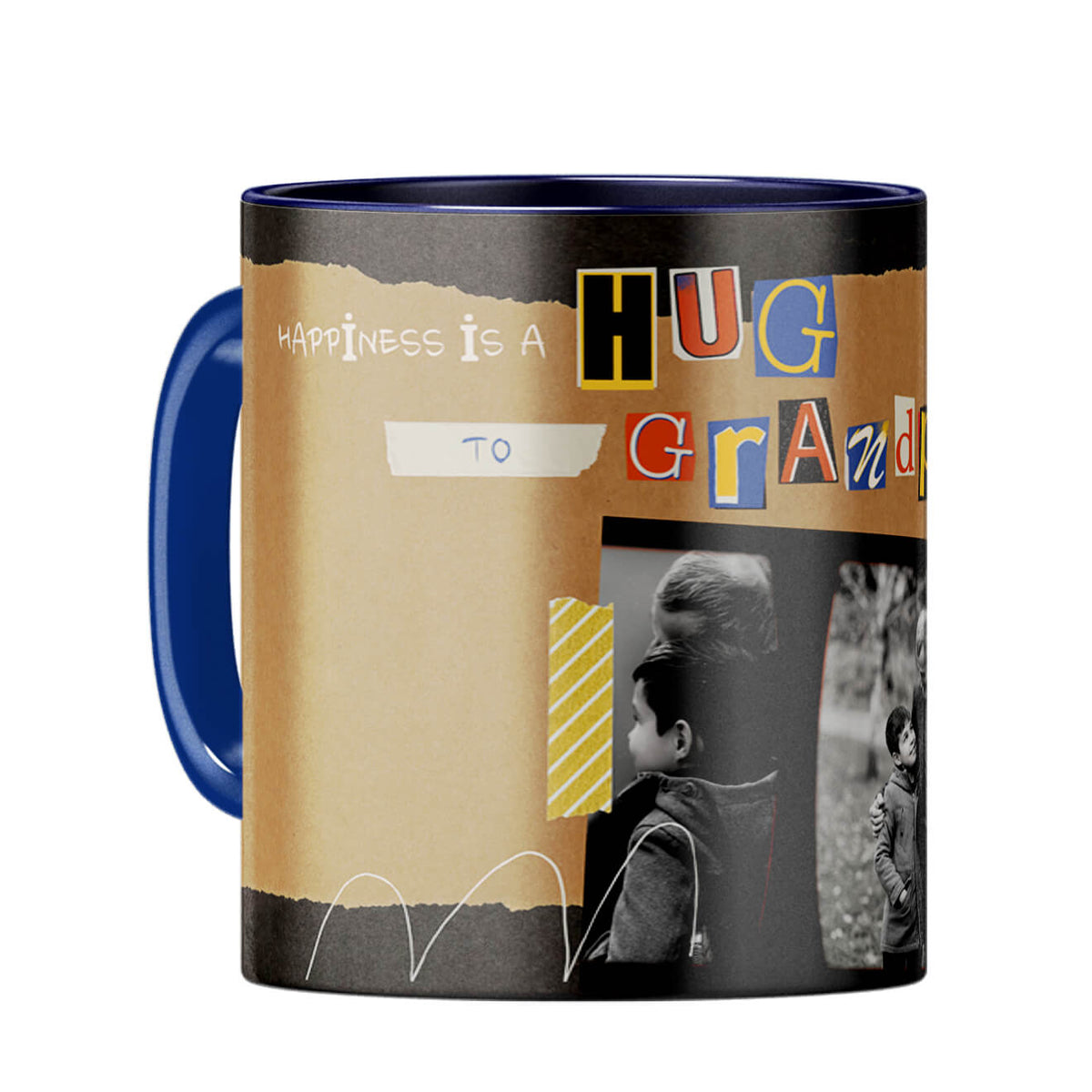 Hug Grandpa Coffee Mug Dark Blue