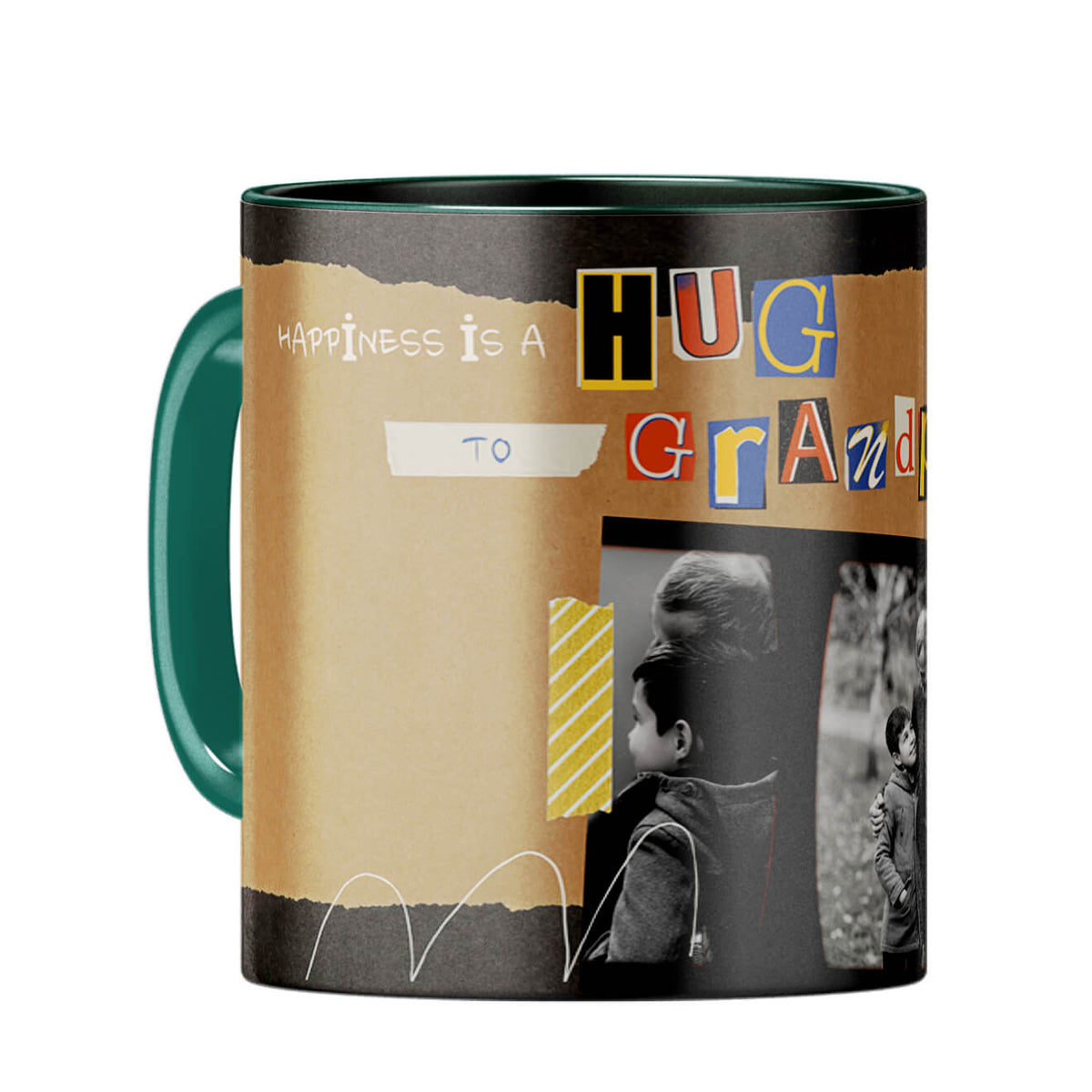 Hug Grandpa Coffee Mug Dark Green