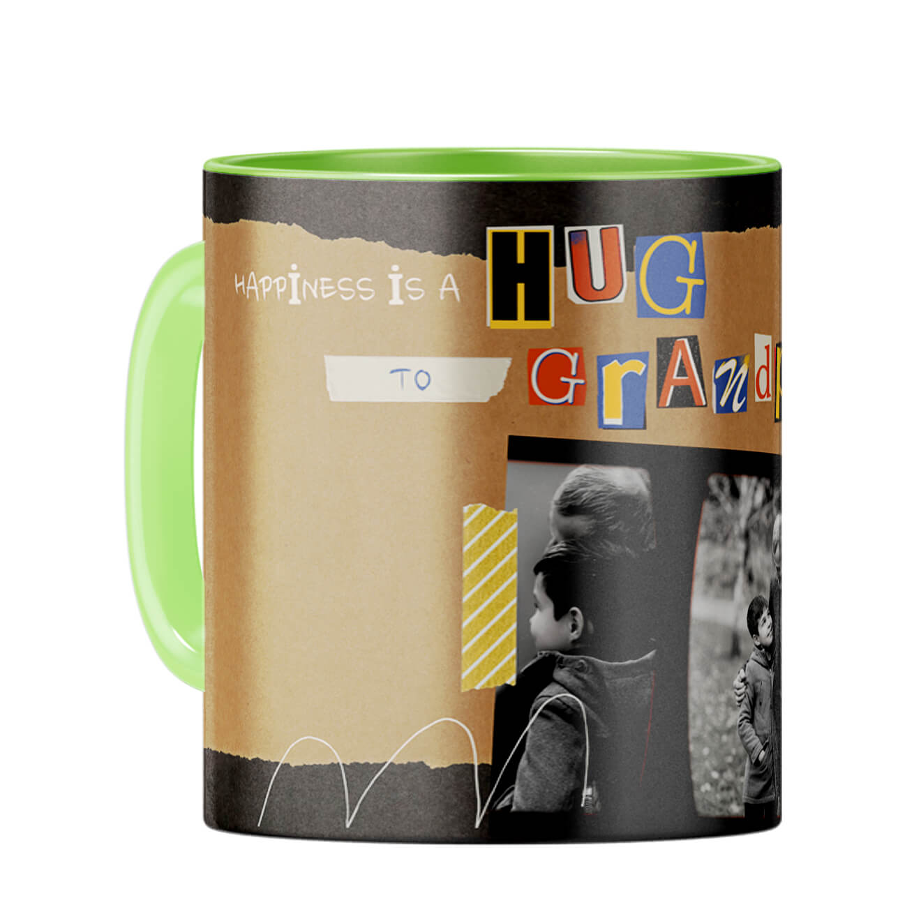 Hug Grandpa Coffee Mug Light Green