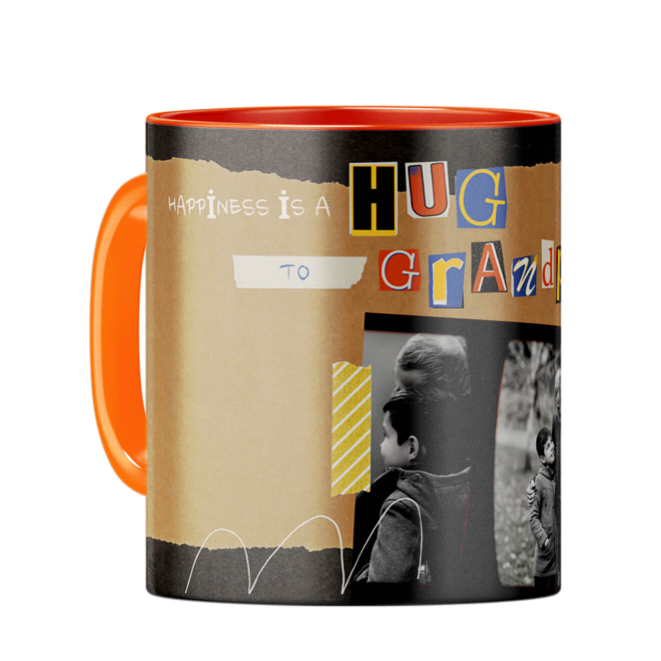 Hug Grandpa Coffee Mug Orange