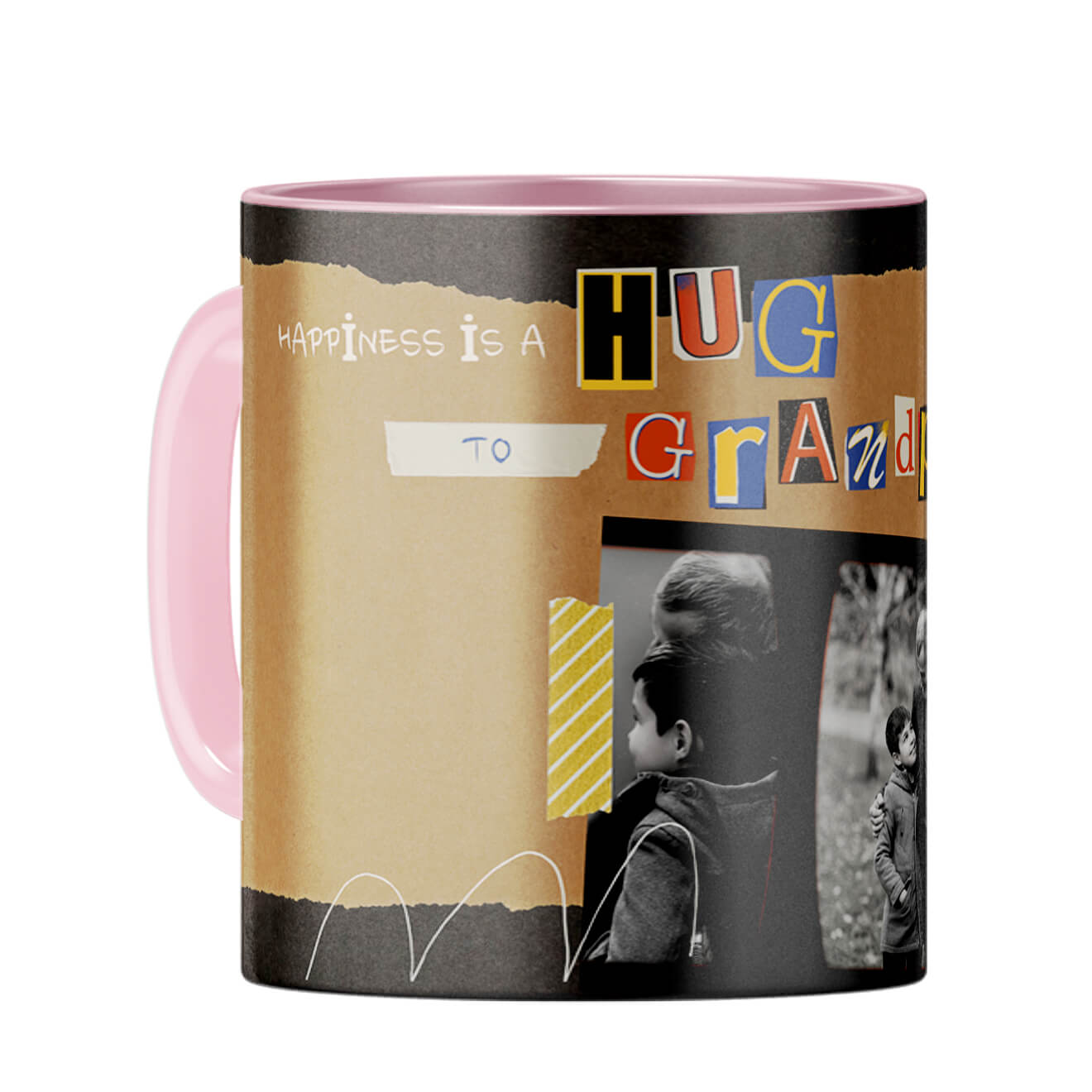 Hug Grandpa Coffee Mug Pink