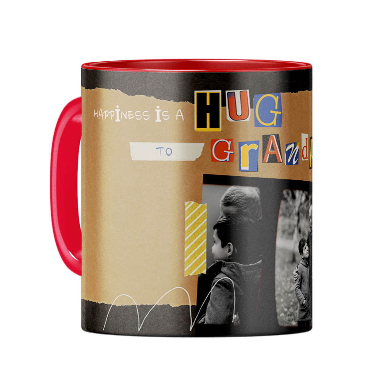 Hug Grandpa Coffee Mug Red