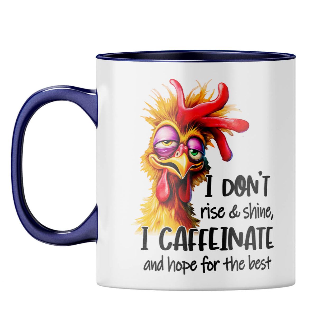 I Caffeinate Coffee Mug Dark Blue