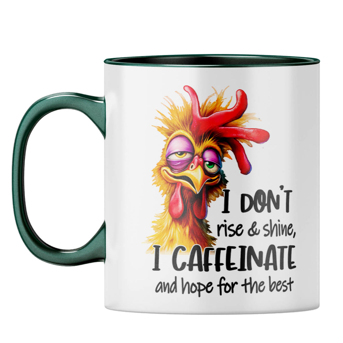 I Caffeinate Coffee Mug Dark Green