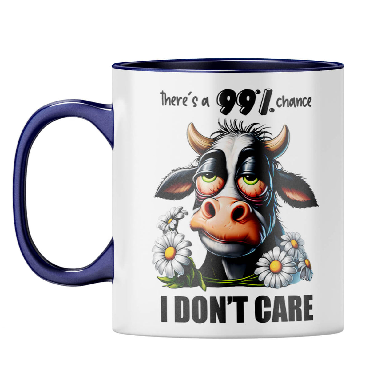 I Dont Care Coffee Mug Dark Blue
