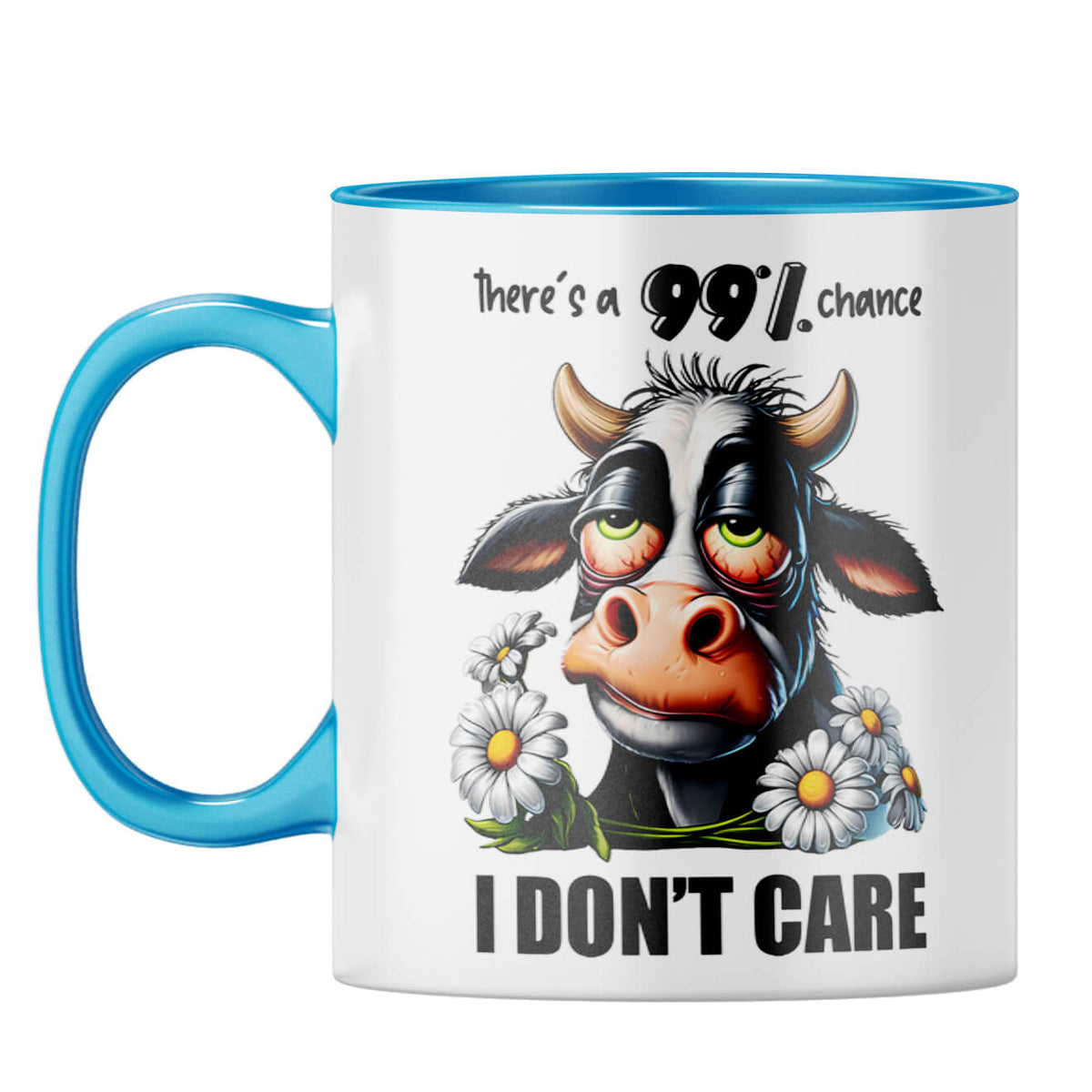 I Dont Care Coffee Mug Light Blue