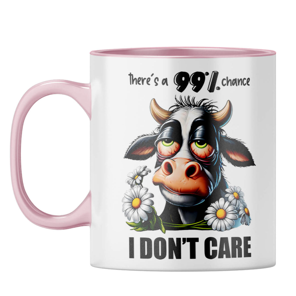 I Dont Care Coffee Mug Pink