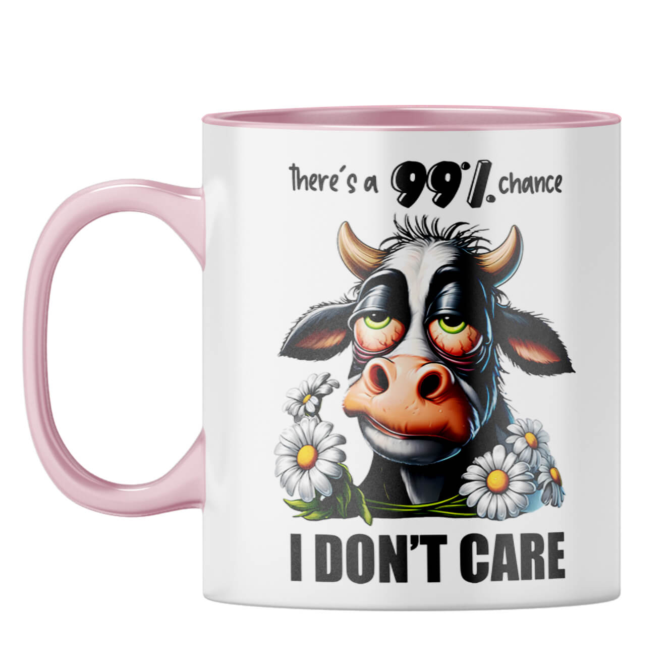 I Dont Care Coffee Mug Pink