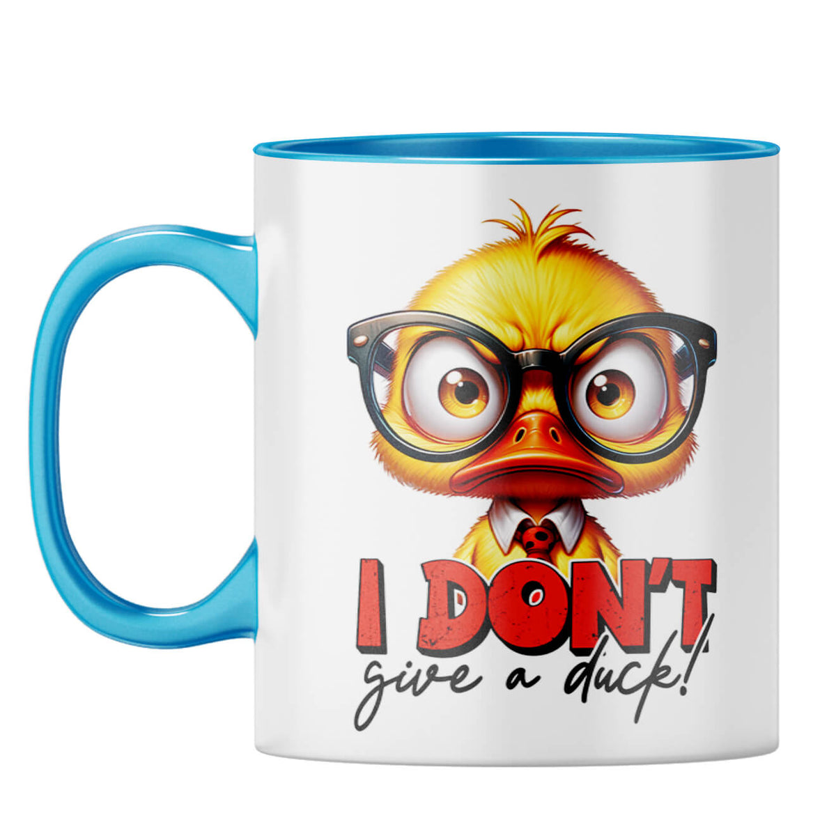I Dont Give A Duck Coffee Mug Light Blue