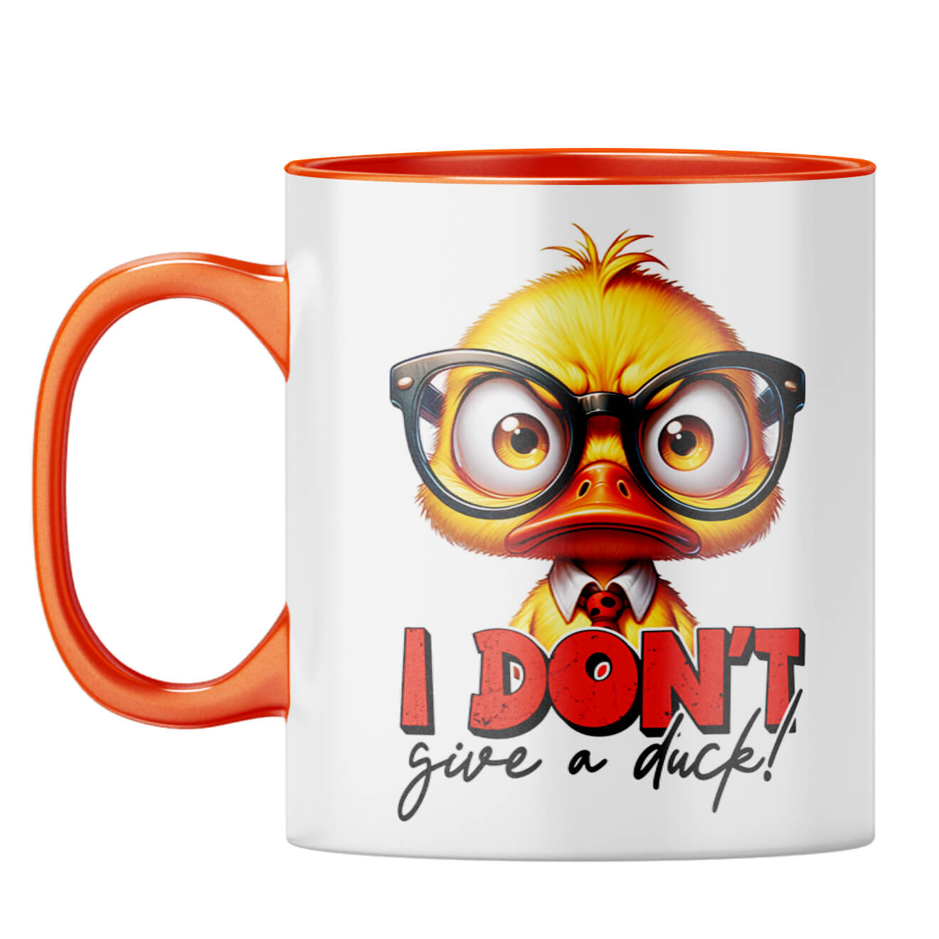 I Dont Give A Duck Coffee Mug Orange
