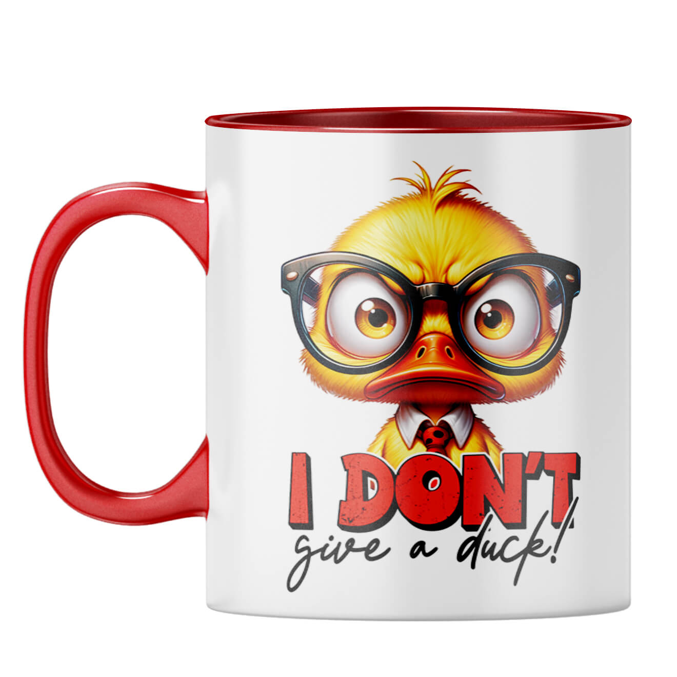 I Dont Give A Duck Coffee Mug Red