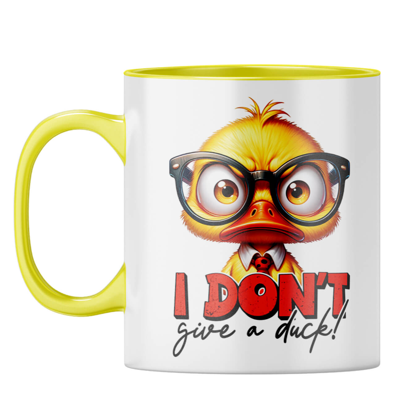 I Dont Give A Duck Coffee Mug Yellow