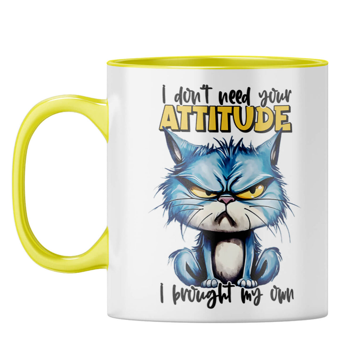I have My Own Attitude Coffee Mug Yellow