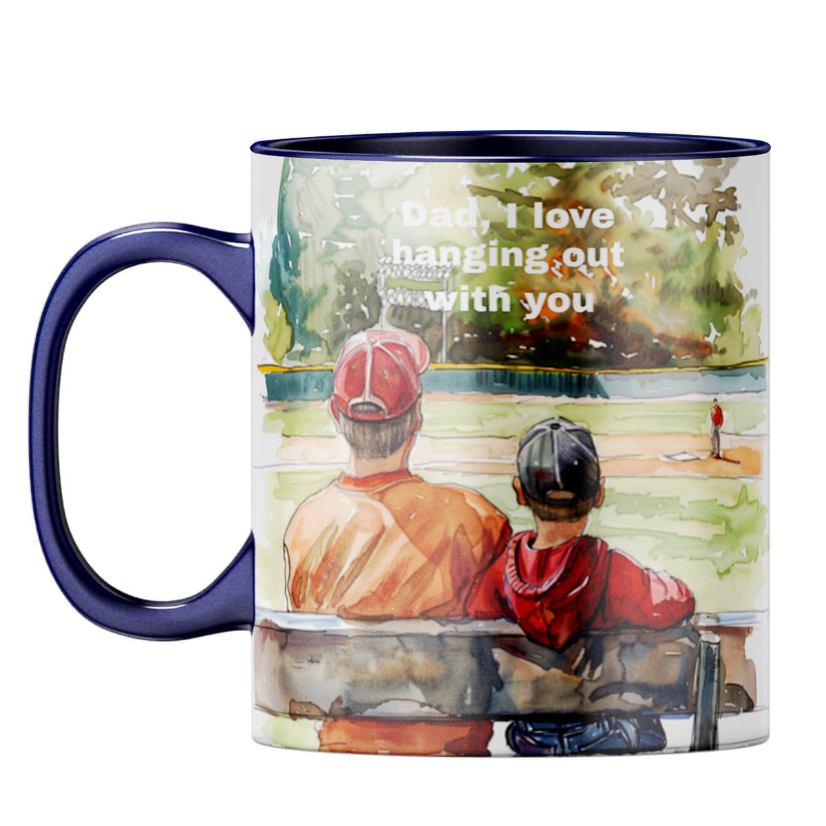 I Love Hanging Out with You Dad Coffee Mug Dark Blue