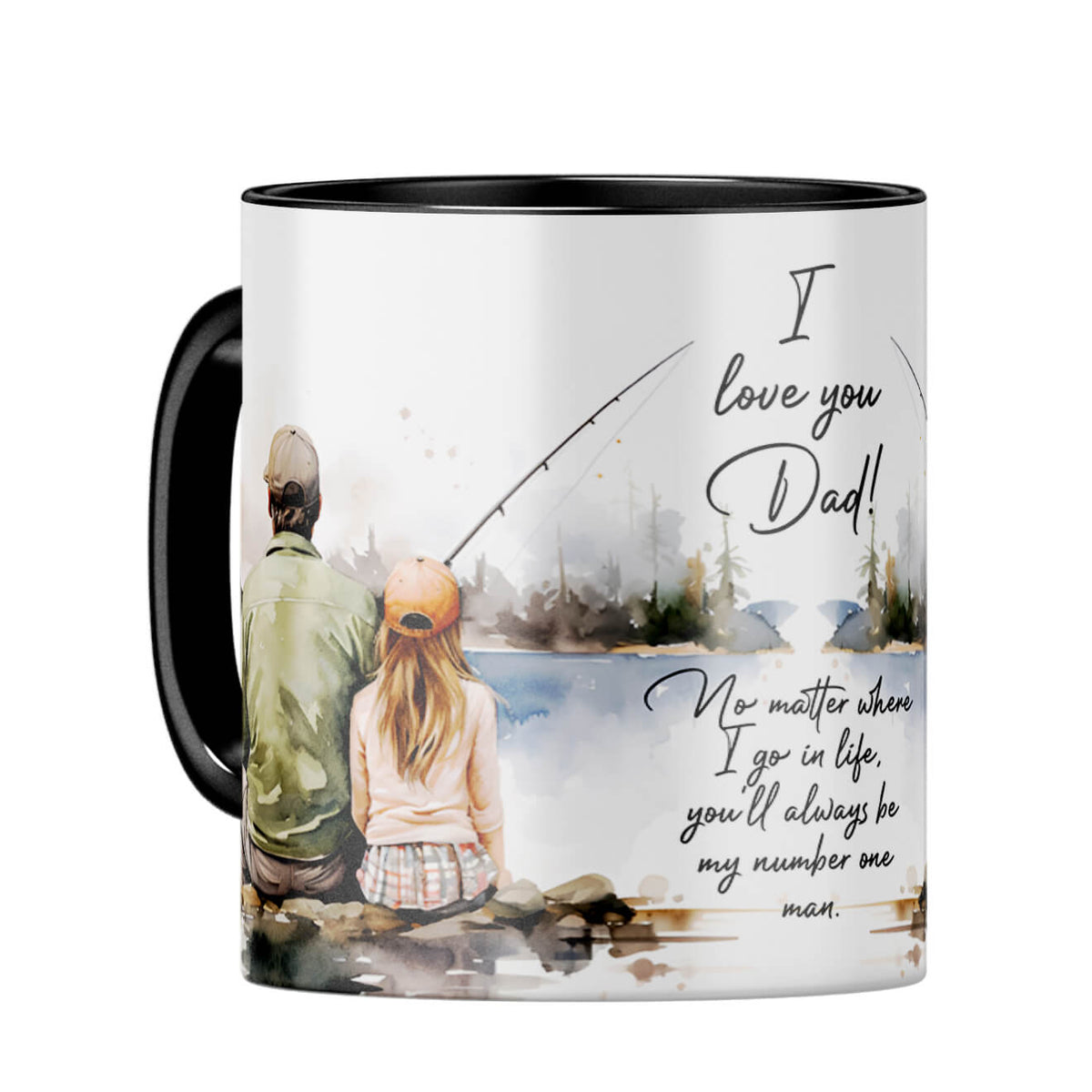 I Love You Dad Coffee Mug Black
