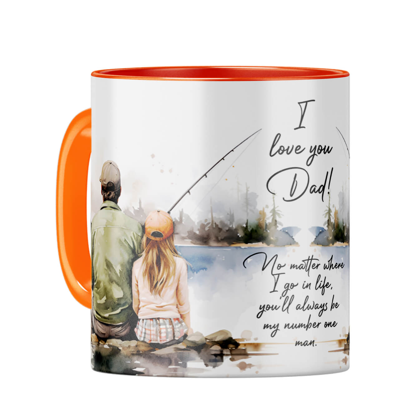 I Love You Dad Coffee Mug Orange