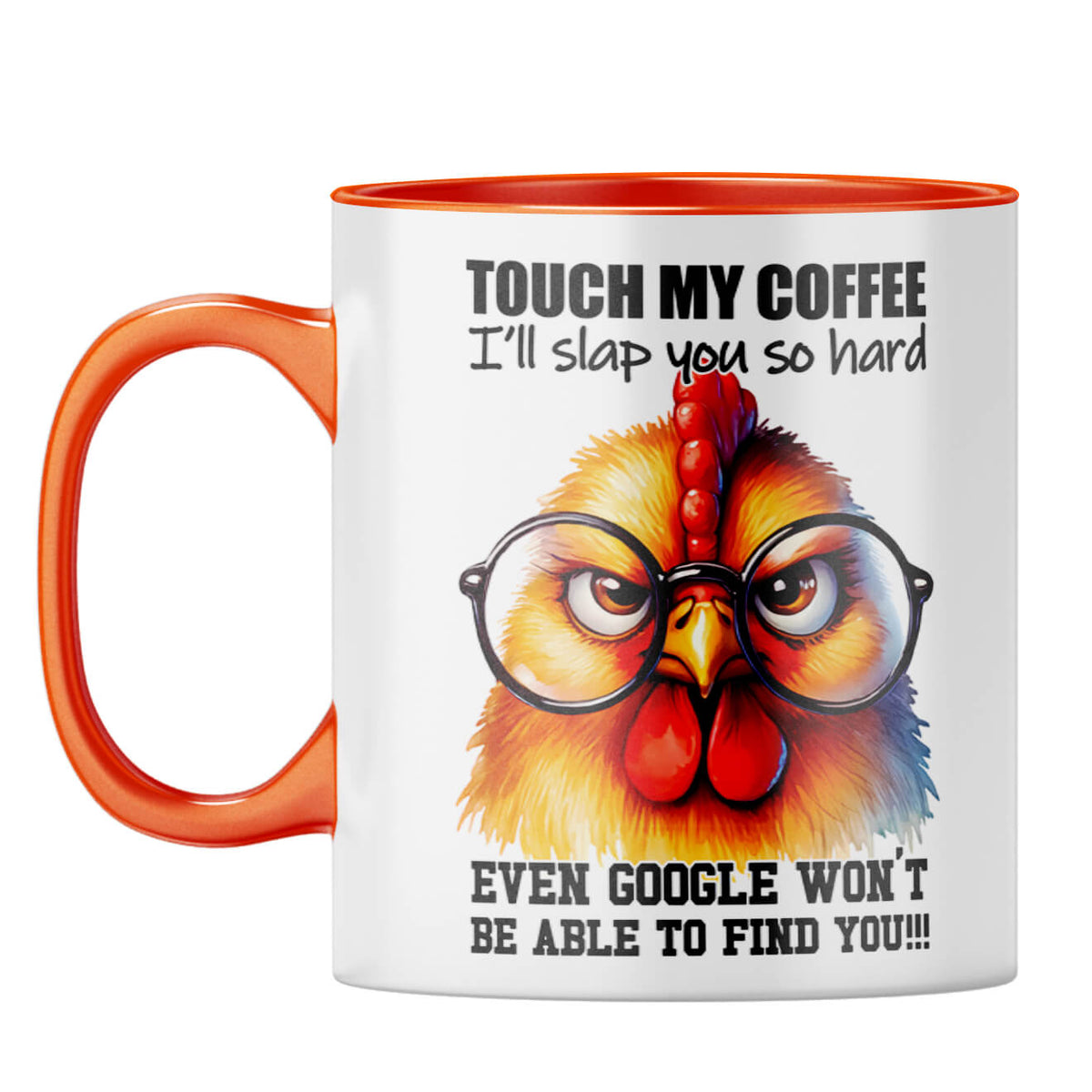 I will slap you Hard Coffee Mug Orange