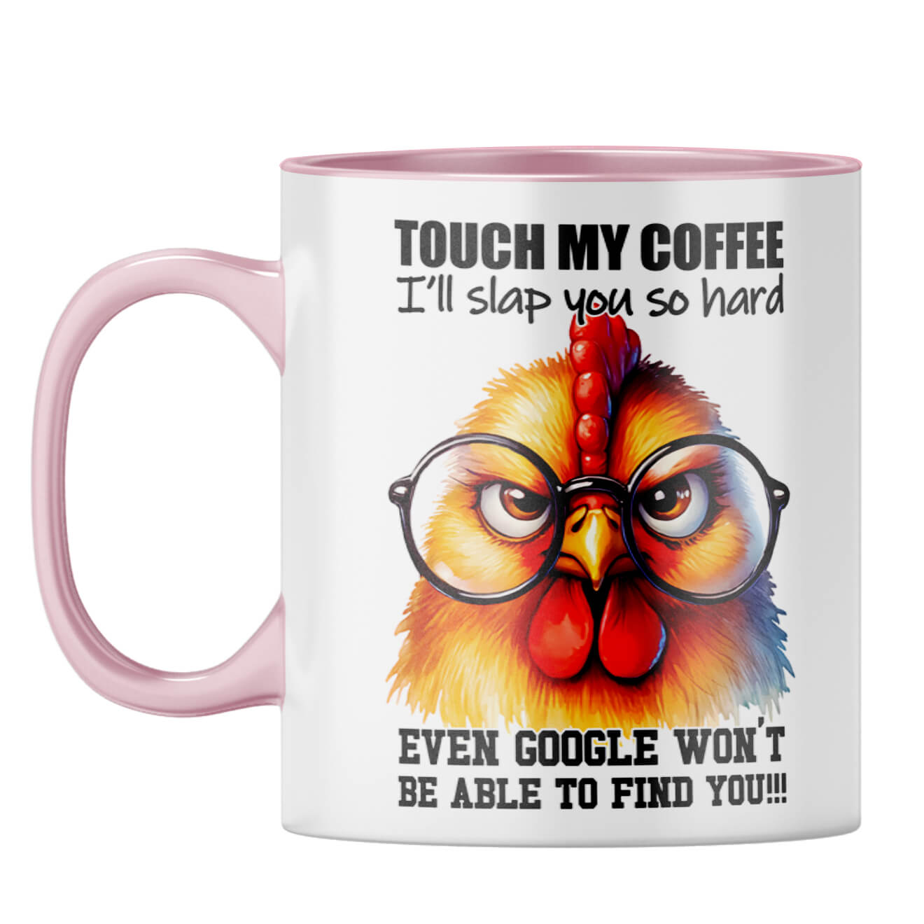 I will slap you Hard Coffee Mug Pink